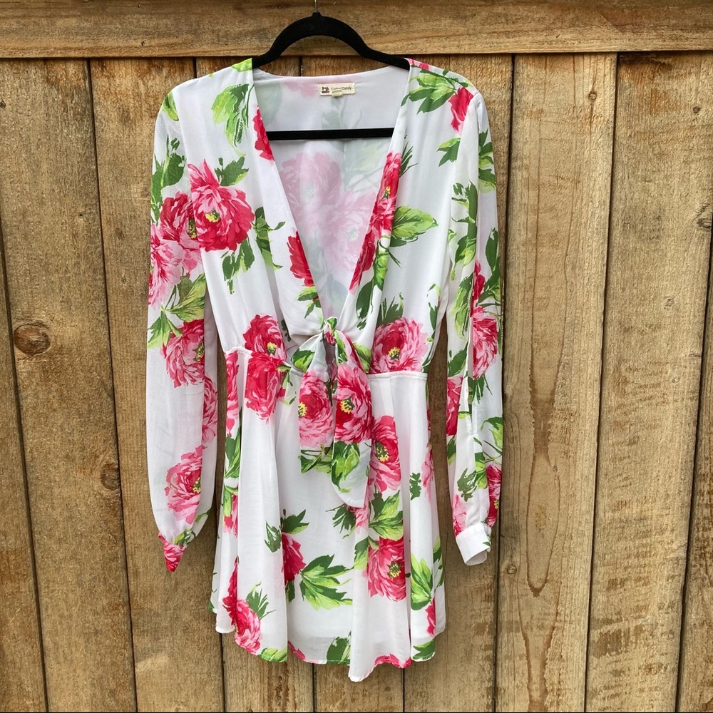 Cotton Candy Long Sleeve Floral Dress Size Small - Picture 3 of 15